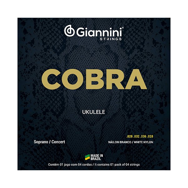 Encordoamento Giannini Ukulele Cobra Concert Soprano GEUKSC