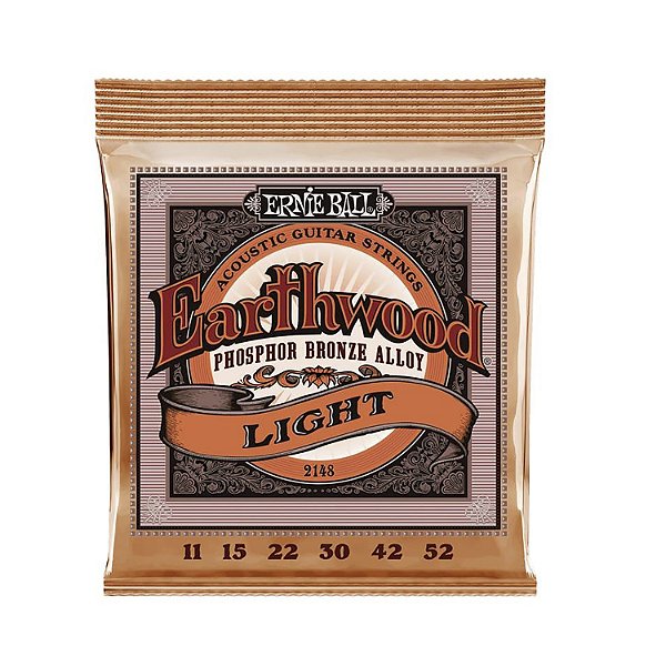 Encordoamento Violão Ernie Ball Aço Earthwood 2148 011 052 Phosphor Bronze