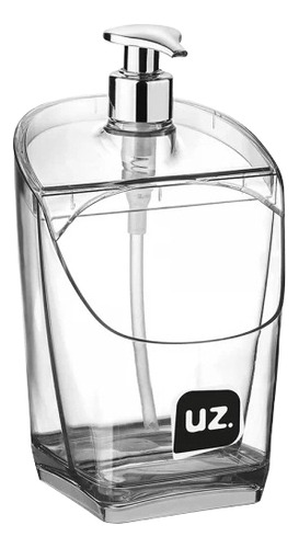 Dispenser / Porta Detergente E Esponja 18cm Transparente Transparente