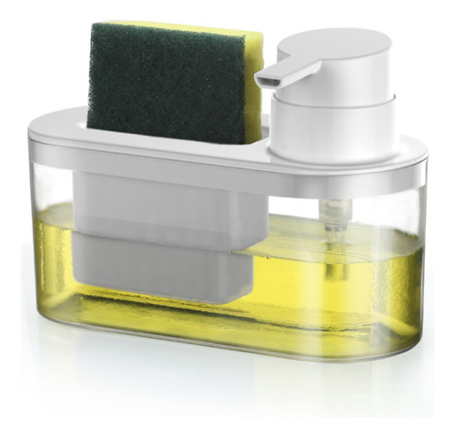 Dispenser Detergente Porta Bucha Cozinha Off White Arthi