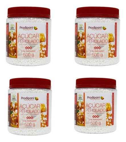 Kit 4 Açúcar Perolado - P4 500g Prodipani