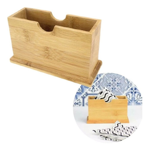 Porta Guardanapos De Bambu 16 X 6 Cm