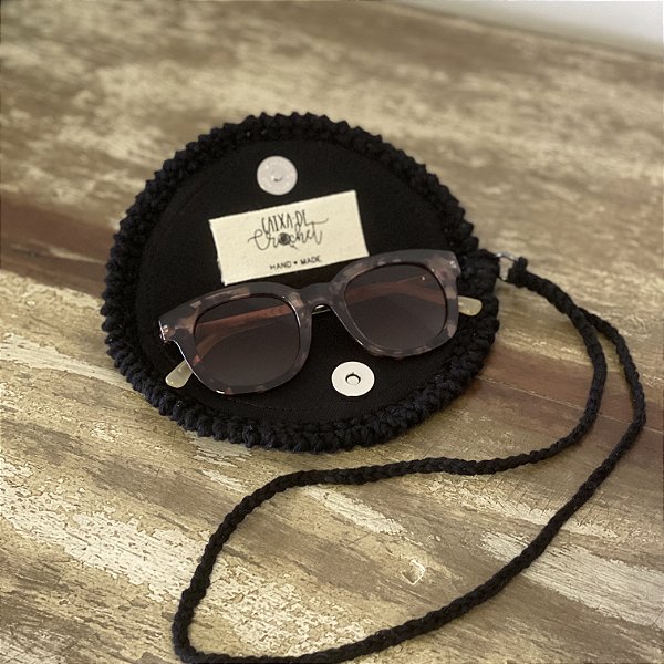 Porta óculos crochê