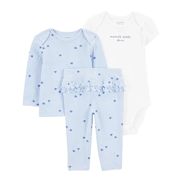 Conjunto Carter's Child of Mine, menina, 3 peças, 6-9M