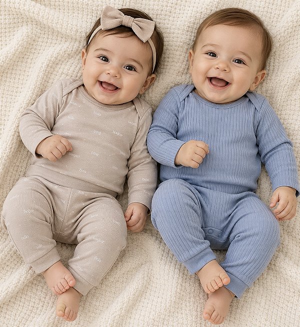 Kit Carters 4 peças, infantil bebê menino, 2 bodys manga longa e 2 calças
