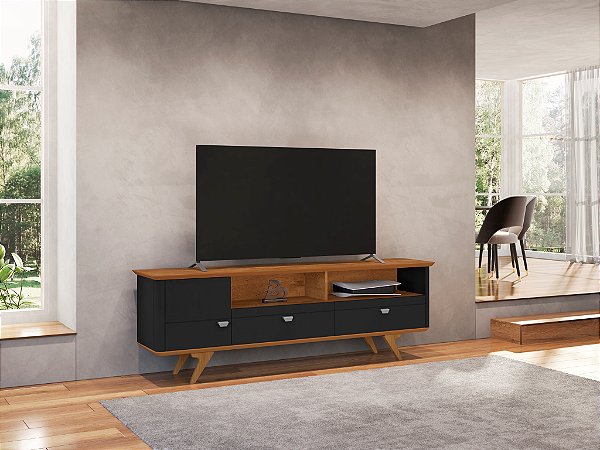 Rack Atenas - PRETO FOSCO/NATURALLE