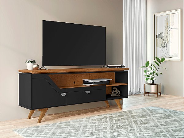 Rack Sevilha - PRETO FOSCO/NATURALLE