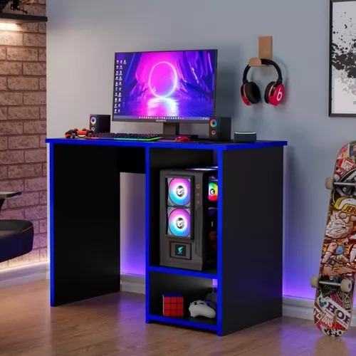 Mesa Gamer Escrivaninha Px  - Azul - J&A Móveis