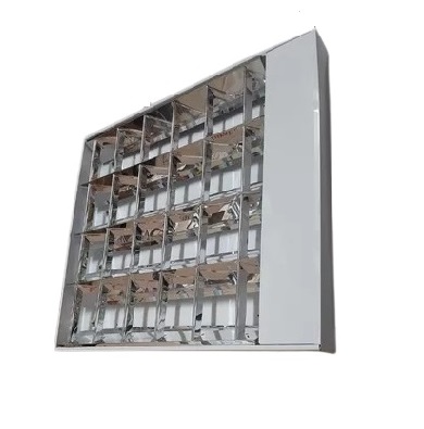 Luminária Sobrepor p/ 4 Lâmpadas de 14W com aleta e refletor alumínio ref.: LS358 414 LUMIBRAS
