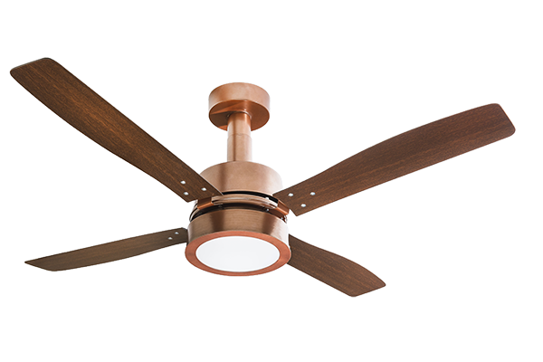 Ventilador Teto Vintage LED 127V Cobre 6400K 254115 VENTI-DELTA