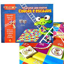 Tradicional jogo gigante cobras e escadas