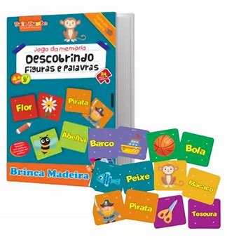 Jogo da memória descobrindo figuras e palavras