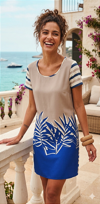 Vestido tecido natural Basic