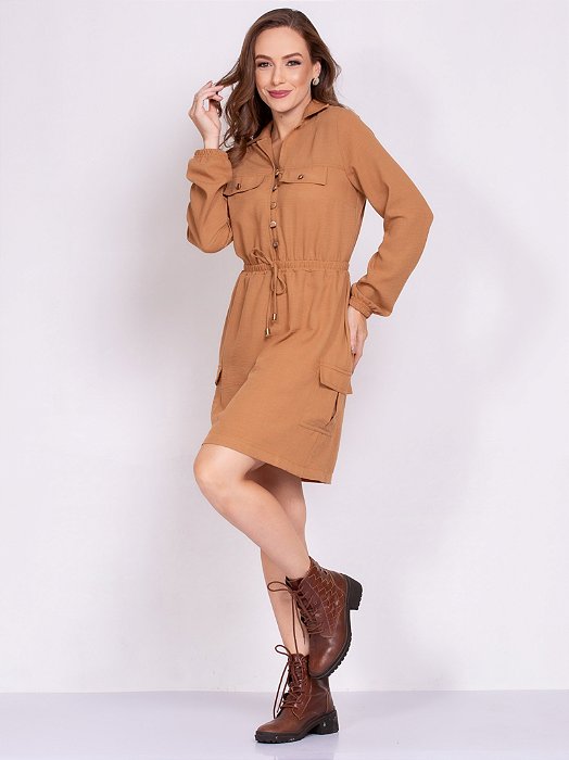 Vestido chemise alfaiataria