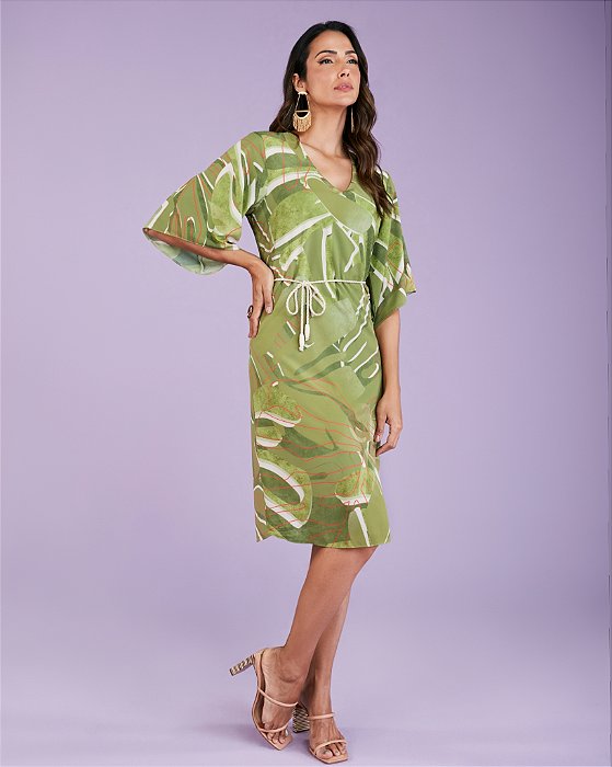 Vestido de manga tecido miravest