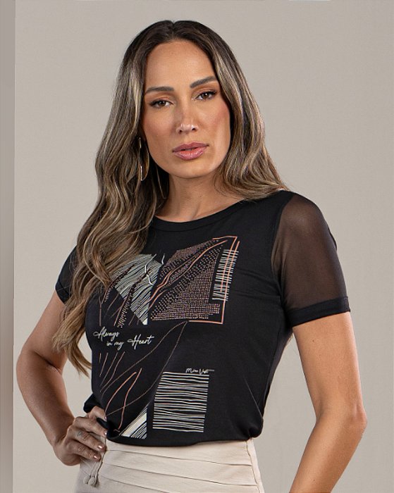 T-shirt manga tule miravest