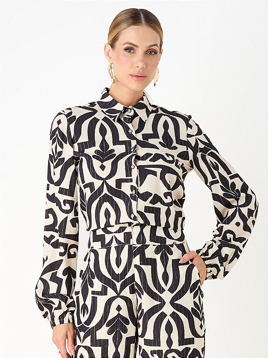 Camisa estampa smel tecido