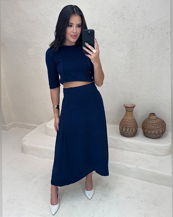 Conjunto blusa e saia coconuty