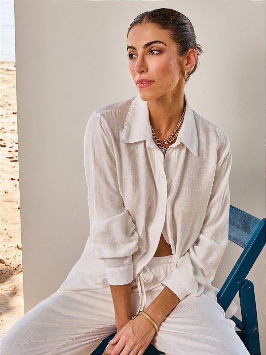 Camisa em viscose com poliamida realist concept