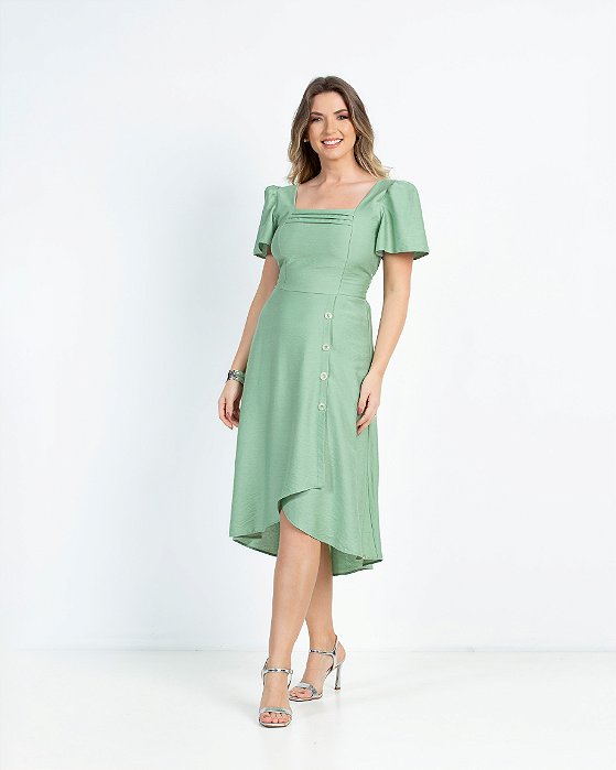 Vestido envelope capim rosa