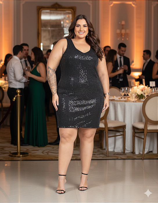 Vestido de paetê medi modas