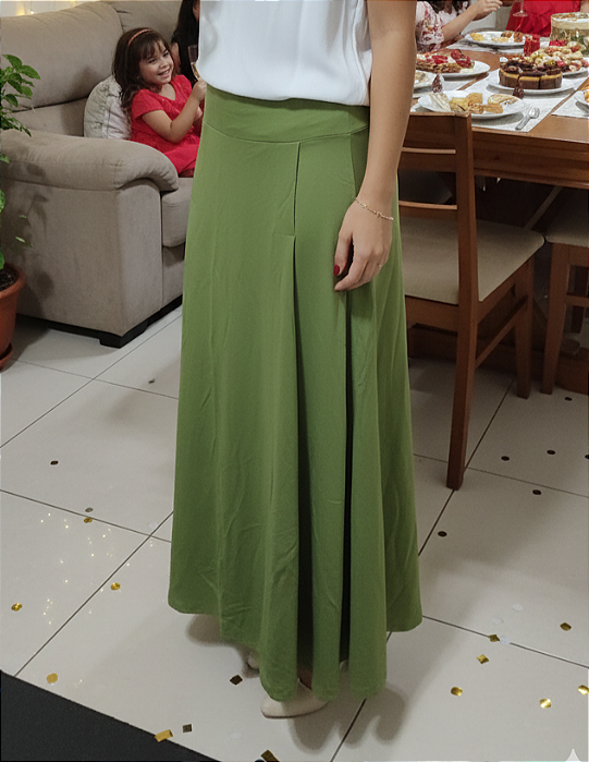 Saia longa menina flor