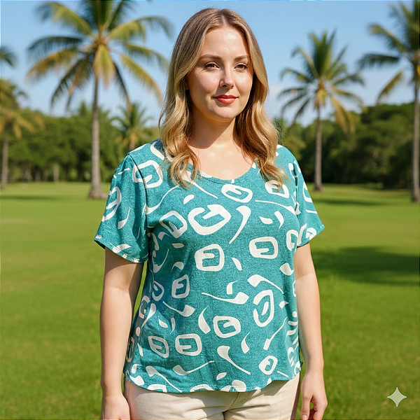 Blusa com detalhes trançado na manga yaveras plus