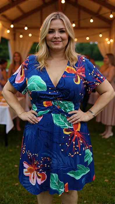 Vestido curto com manga ayres club