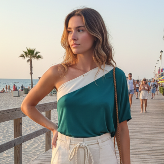 Blusa de um ombro só rayra