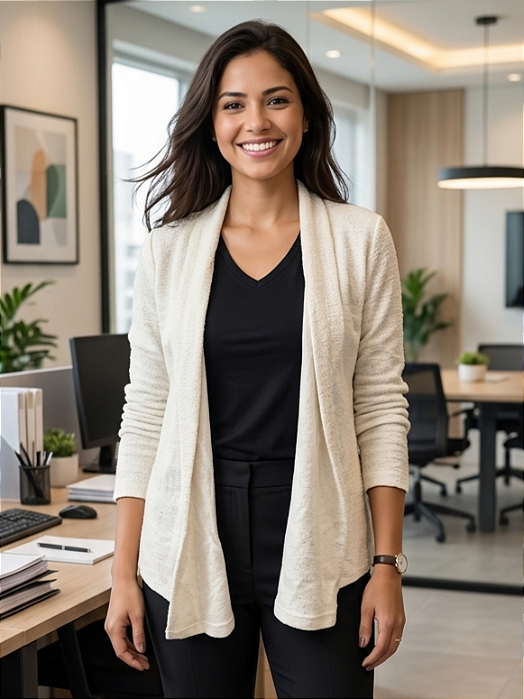 Cardigan Channel texturizado grego