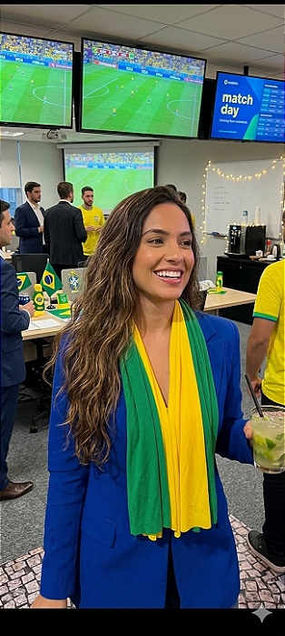 Lenço verde e amarelo Brasil
