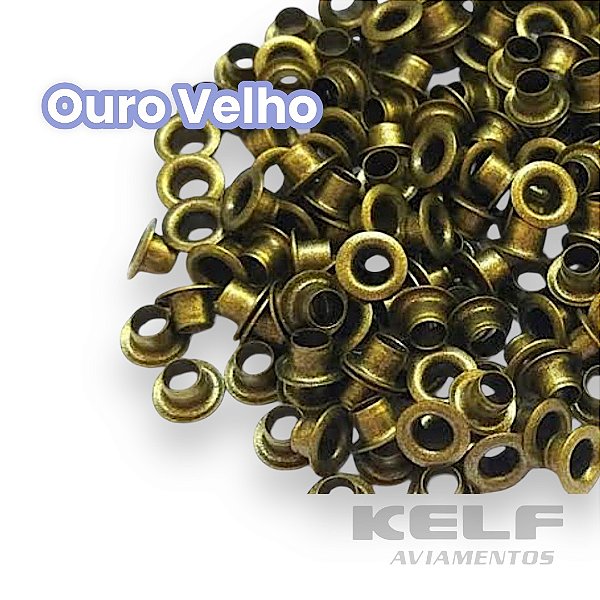 Ilhós 54 Fixar Fivela - Cor Ouro Velho 1.000un P10B