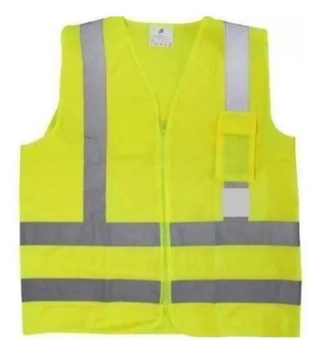 Colete Refletivo Com Bolso Amarelo Fluor - Amarelo Flúor - XGG