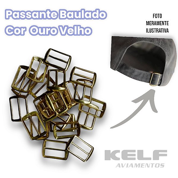 Passante Baulado 18mm - Cor Ouro Velho 1.000un