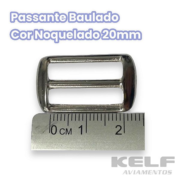 Passante Baulado 20mm - Cor Niquelado 1.000un