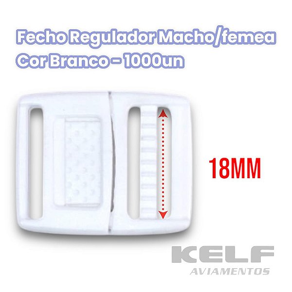 Fecho regulador macho fêmea 5031 Cor Branco 1000un P07A