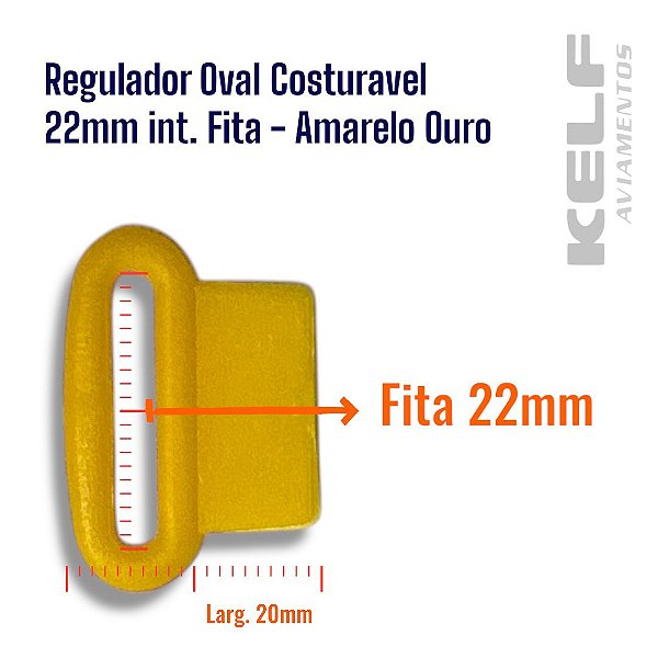 Regulador Oval Cost. 22int/30mm ext Cor Amarelo Ouro P07A 250un