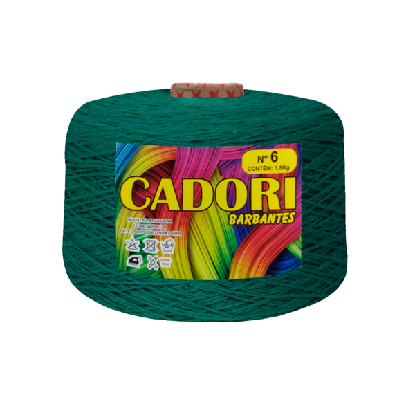 Barbante Cadori 4/6 - Cor Verde Escuro 821  Rolo 1800m