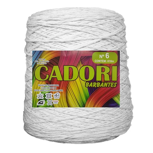 Barbante Cadori 4/6 Cor Branco 700 - Rolo 610m