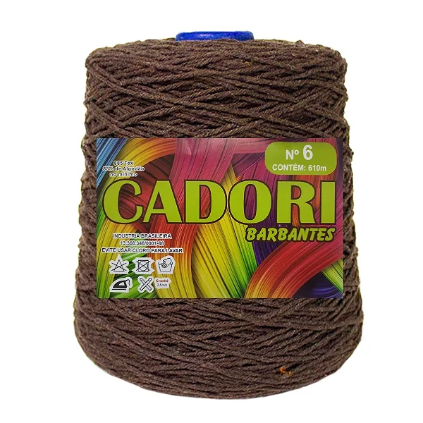 Barbante Cadori 4/6 Cor Marrom 713 - Rolo 610m