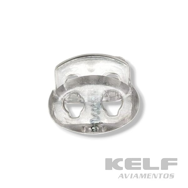 Ponteira Para Cordão Elástico Focinho de Porco - Cor Transparente modelo pequeno 100un
