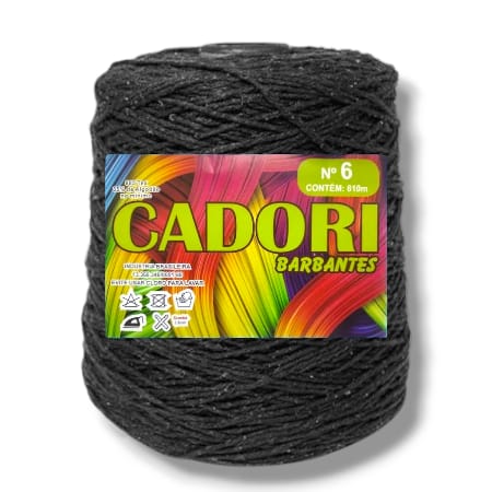 Barbante Cadori 4/6 -  Preto 701 610m