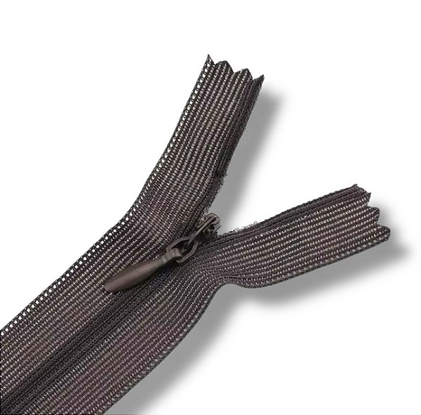 Ziper Invisível Fixo Tela n°3 40cm - Cor Marrom 302 10un BV1C