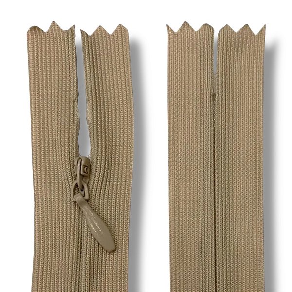 Ziper Invisível Fixo Tela n°3 15cm - Cor Cafe Leite 10un BV1C