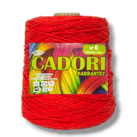 Barbante Cadori 4/6 Rolo 610m P04B - Cor Vermelho 727