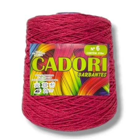 Barbante Cadori 4/6 Cor Vinho 729 - Rolo 610m