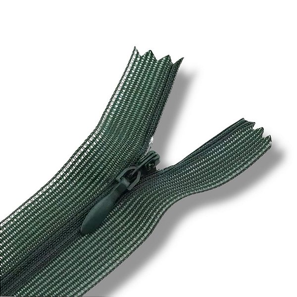 Ziper Invisível Fixo Tela n°3 20cm - Cor Verde Escuro 153 10un BV1ABC