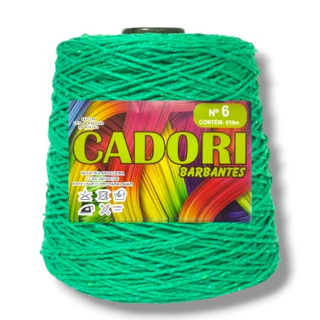 Barbante Cadori 4/6 Cor Especial Verde Bandeira 759 - Rolo 610m