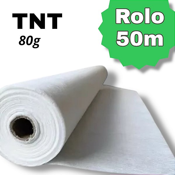 TNT Ind. 80 G/M2 STD 1400mm Rolo 50m - Cor Branco