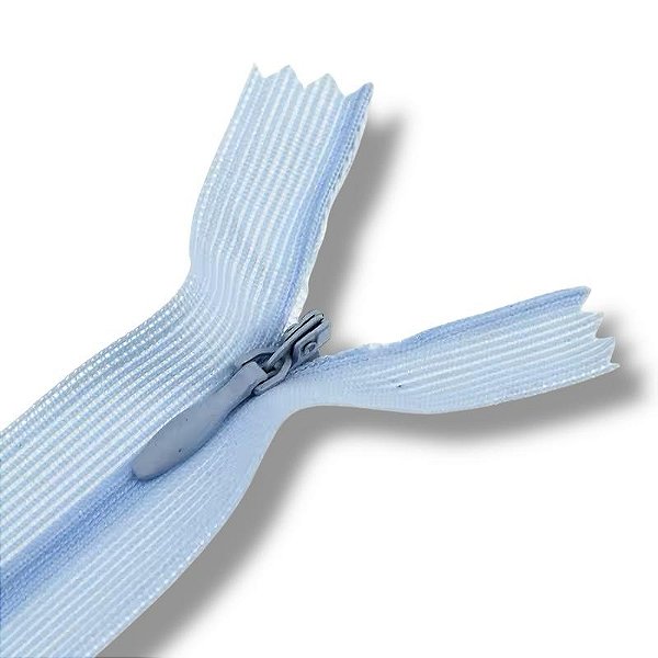 Ziper Invisível Fixo Tela n°3 20cm - Cor Azul Celeste 542 10un BV1ABC